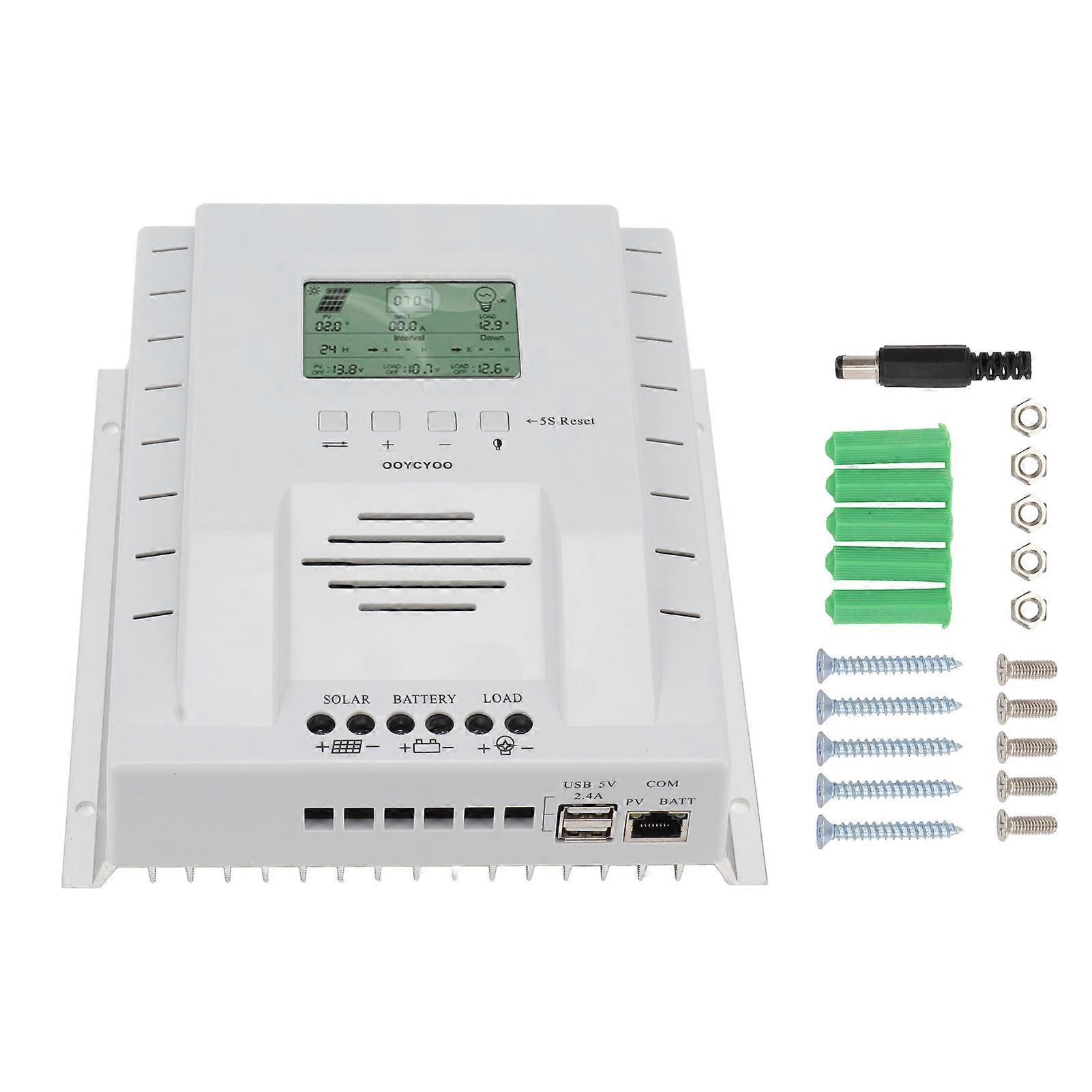Solcelleregulator MPPT solcelleregulator 60A 12V 24V Maksimal indgang 100V solcelleladeregulator