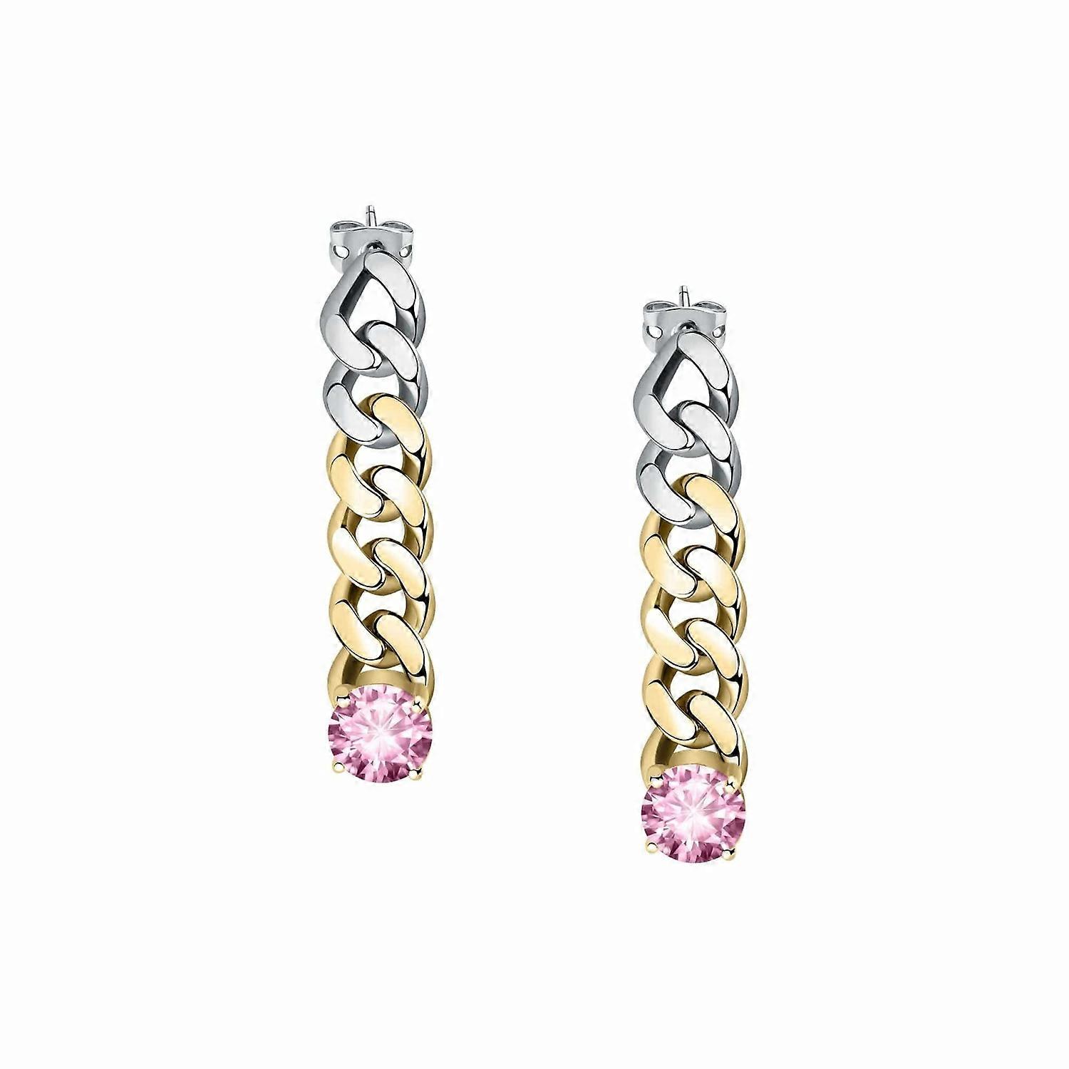 Chiara Ferragni Chaîne Collection Boucles d’oreilles en Or Pierre Rose