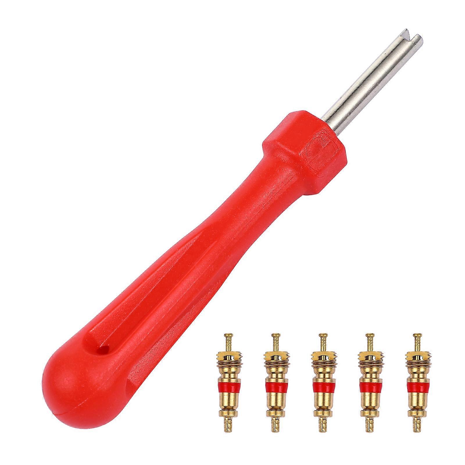 WINOMO 1 Set Valves Core Removers Vehicle Tire Valves Installation Tools Tire Cores Kit Care Tire Valves Repair Tools (Random Color)