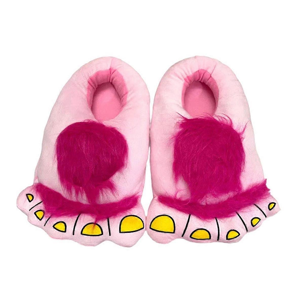 الهوبيت القدم الكبيرة النعال الوردي أنيمي أفخم النعال المنزل القطن أحذية دافئة منزل داخلي النعال
