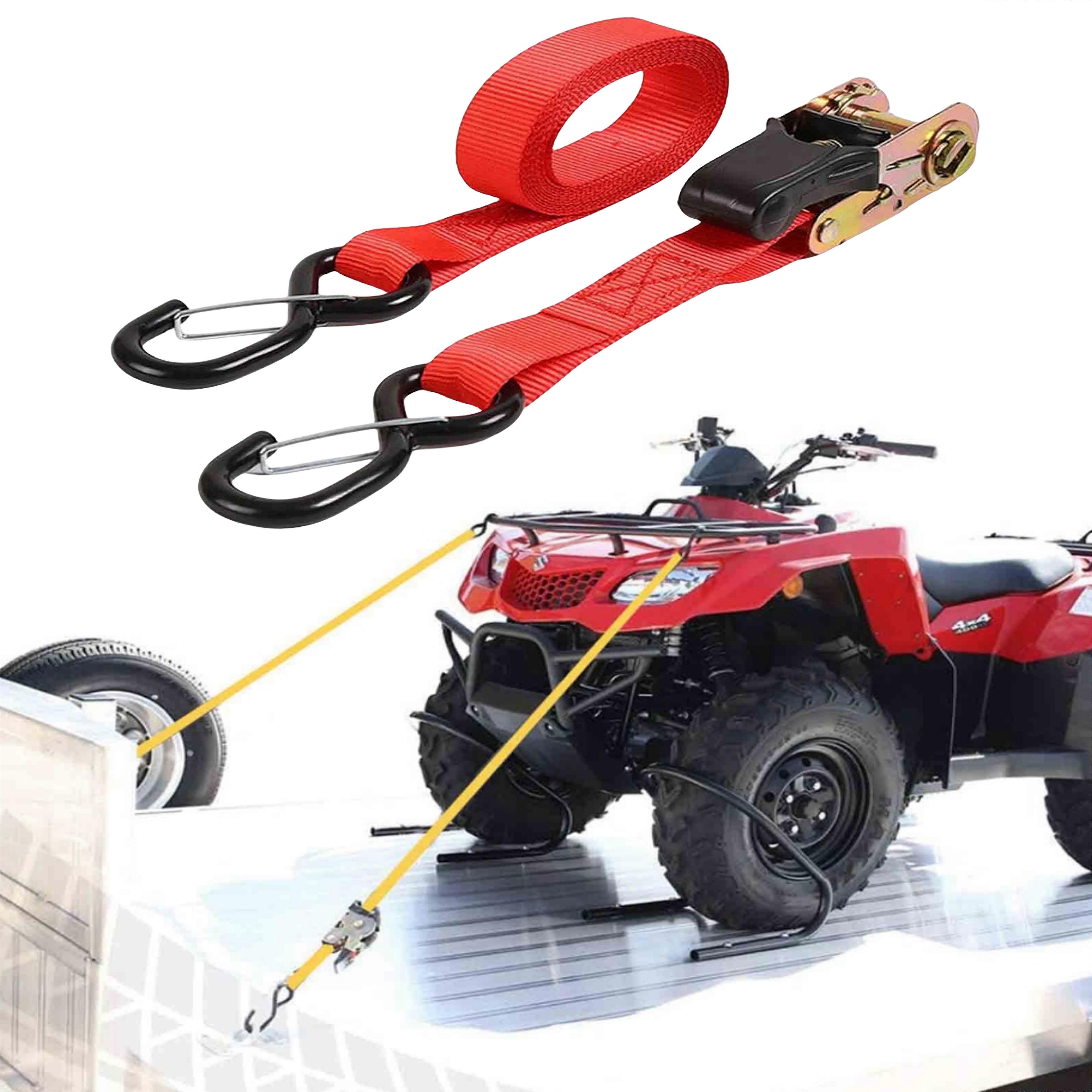 Auto Retractable Ratchet Straps With S Hook Tiedowns