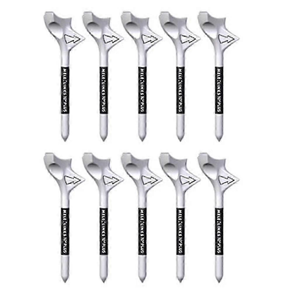 10pcs Golf Tees Wear Resistant Portable Oblique Insertion Decrease Friction Professional Increase Distance Compact 10 Degrees Golf Ball Tees G