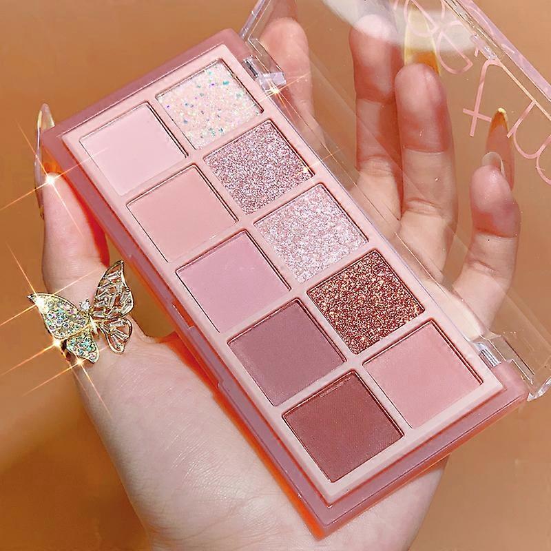 10 Color Eyeshadow Palette, Matter Shimmer Eye Makeup Palette, High Pigmentation, Natural Look, Long Lasting Eye Makeup Palette, Travel Size Makeup Pa