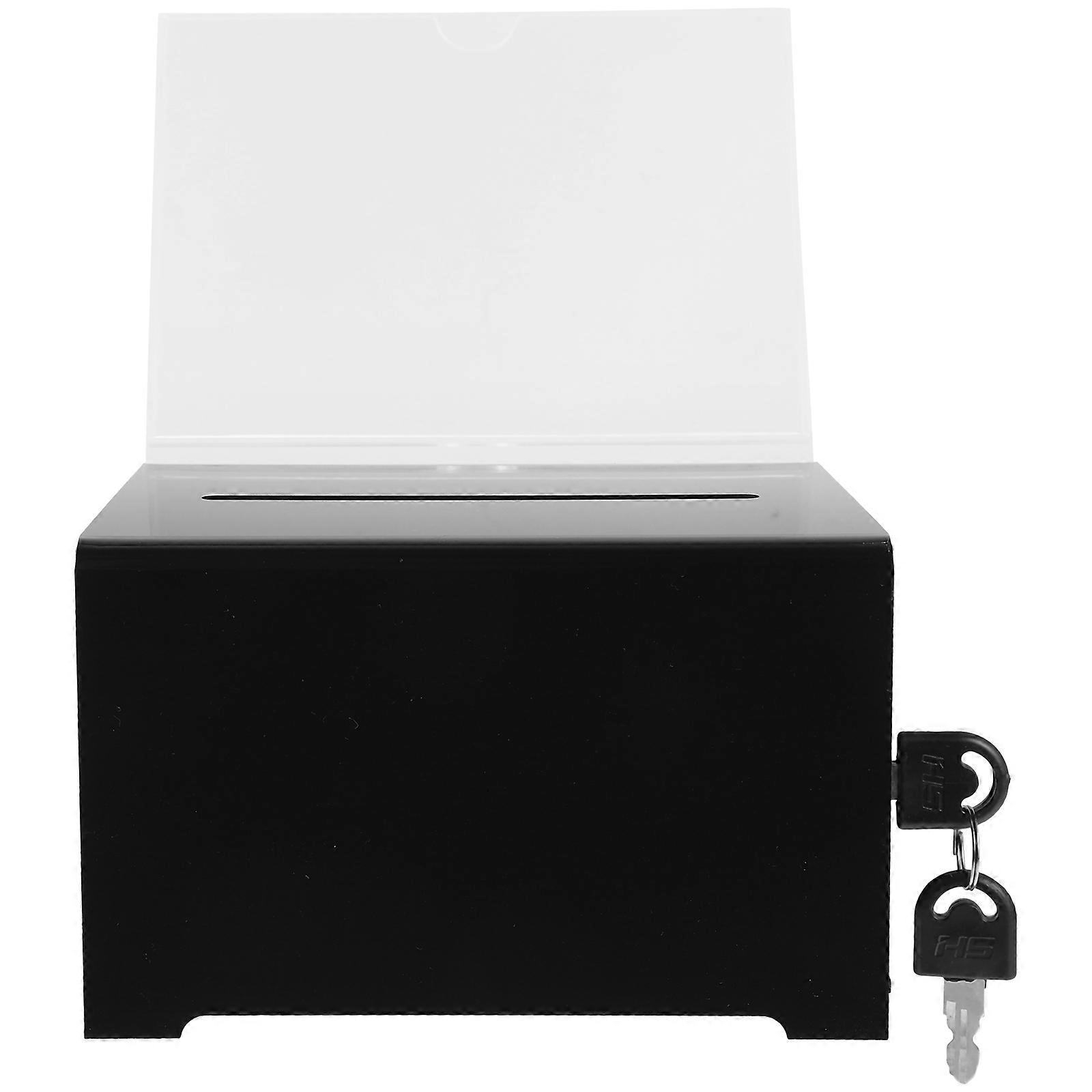Abstimmungsbox mit Schloss Spendenbox für Spendenvorschlag Box Stimmzettel Kommentarbox