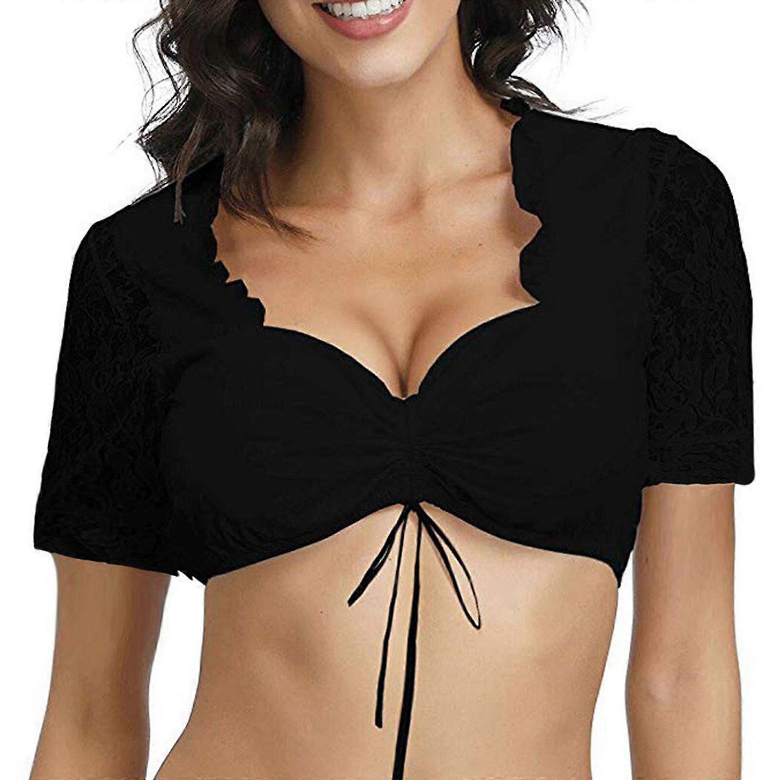 Kvinners Couture Elegant Costume Dirndl Bluse