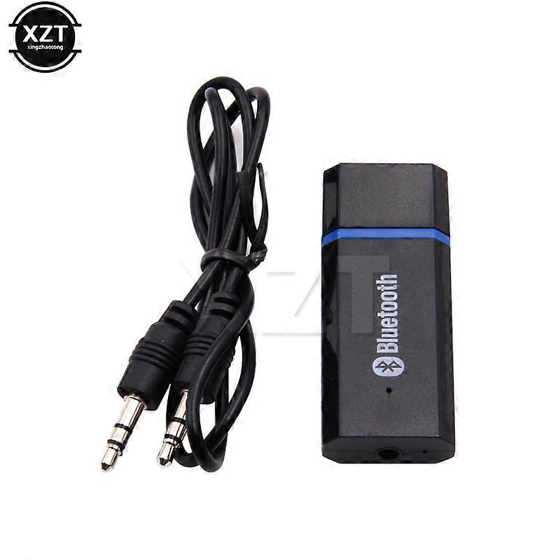 Portable 3.5mm AUX Dongle USB Wireless Bluetooth Car Kit Music Audio Receiver Adapter A2DP with Audio Cable for Speakers
