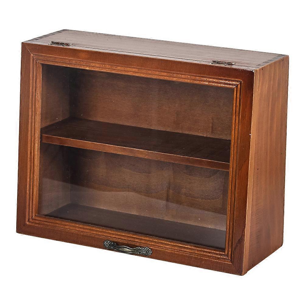 Drawer Organizer Jewelry Collectible Display Shadow Box Mug Rack Cup Holder Glass Front Display Case Countertop Mug Rack Holder