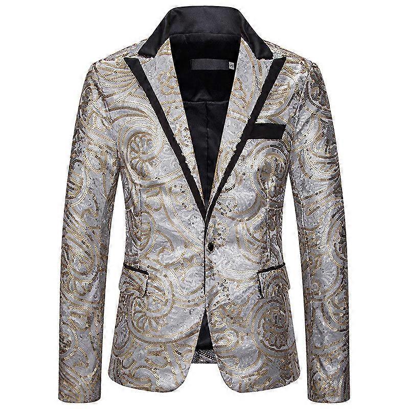 Mens Sequin Dress Coats, Swallowtail Dinner Party Blazers