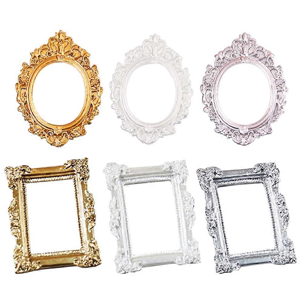 6pcs Photo Frame Design Phone Shell Decor Accessories Crafts Making Materials