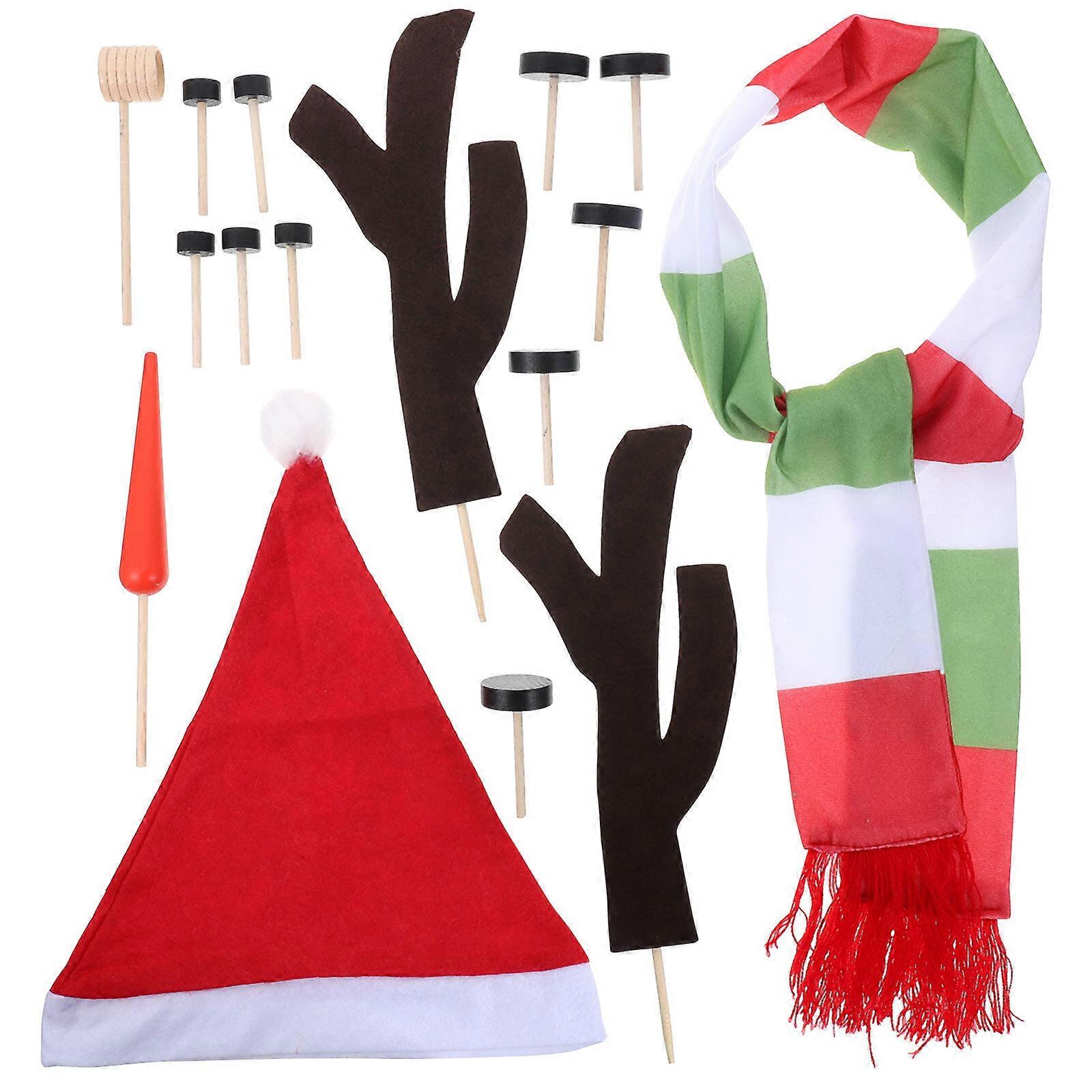 1 set of Christmas Snowman Making Toys Snowman Decorative Props Snowman DIY Props
