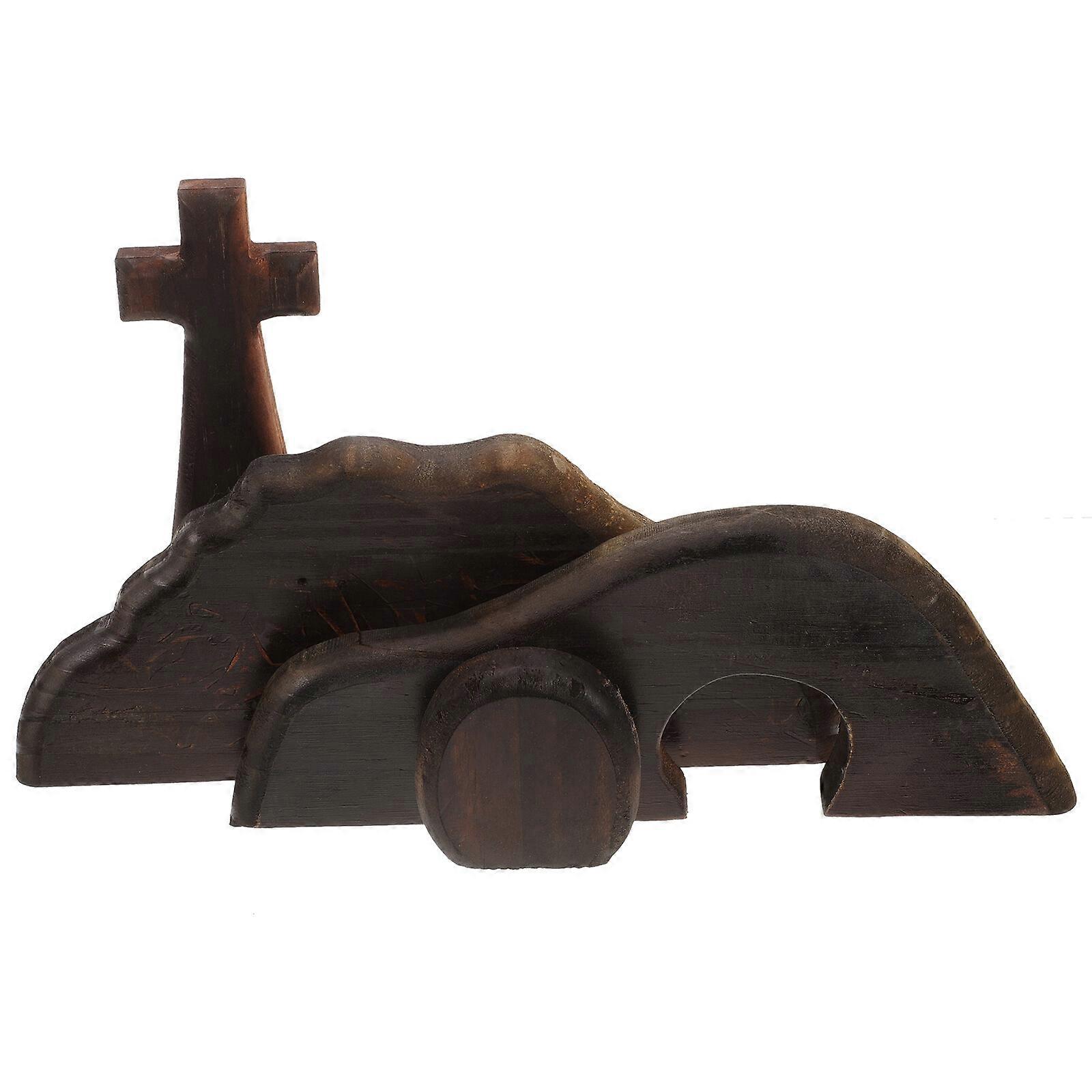 1 Set of The Empty Tombs Easter Scene and Cross Easter Decorations Easter Resurrection Scene Ornament