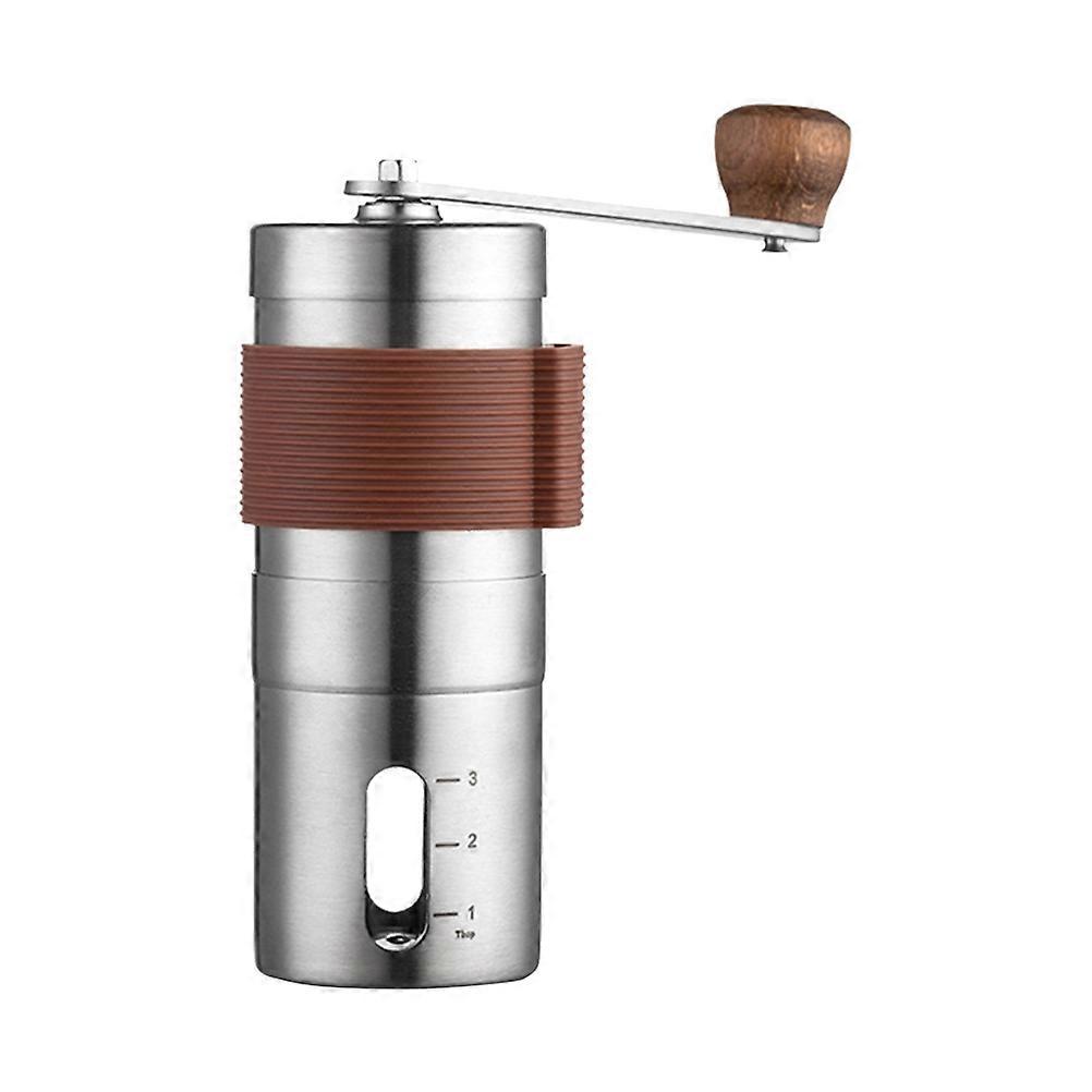 1Pc Portable Manual Coffee Maker Detachable Coffee Bean Grinder (Silver)