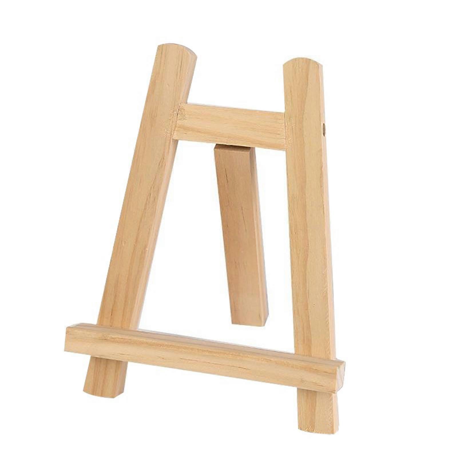 Wooden Easel Stand Display Holder Triange Photo Frame Calendar Shelf Home Decor