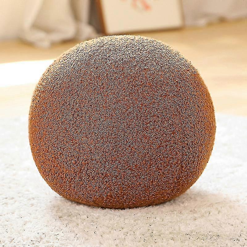 Ins popolare peluche giallo luna palla forma cuscino farcito ciambella twist bar gettare cuscino decorazione domestica camera cuscino regalo di compleanno palla marrone 30cm