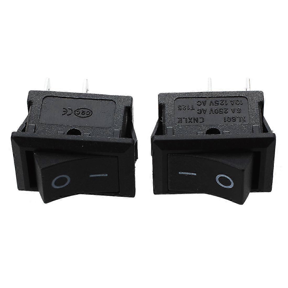 2 Pcs Auto Car Ac 6a/250v 10a/125v 2 Pin 2 Position On/off Rocker Switch Kcd1