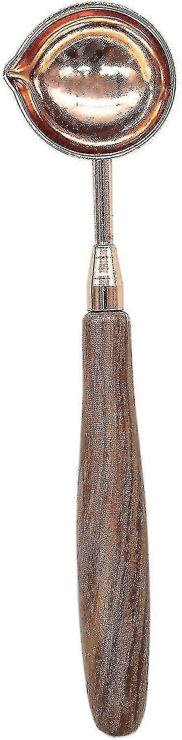 ブラスワックススプーンヴィンテージエレガントな木製ハンドル銅ワックスシーリングスタンプ溶融スプーン