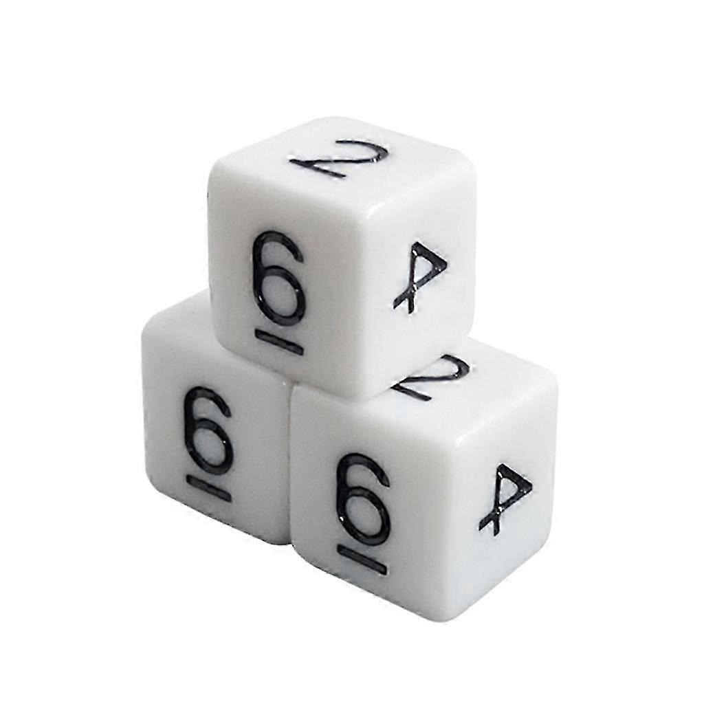 100 Pieces Square White Gaming Dice Role Playing Games Dices Number Dice Toy