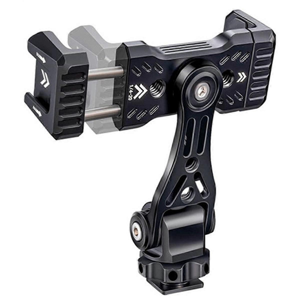 Tripod Mount Clip Metal Phone Holder Clamp with Cold Shoe Arca 360 Rotatable for Live Photography f