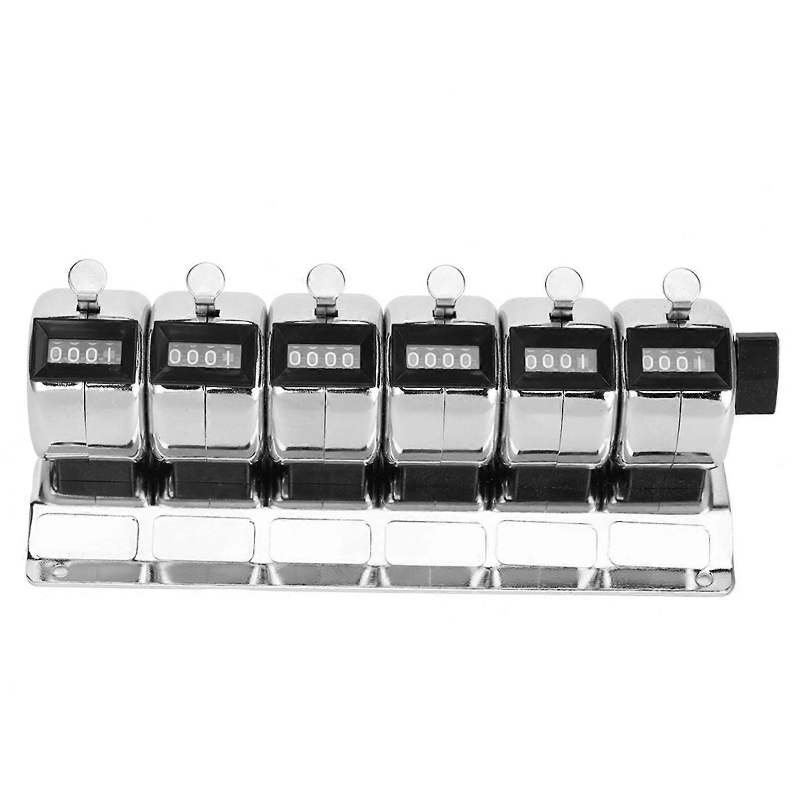 Clicker manuale meccanico del metallo del contatore 4‑ Digit Conjoined 6 Unità in acciaio inossidabile Tally