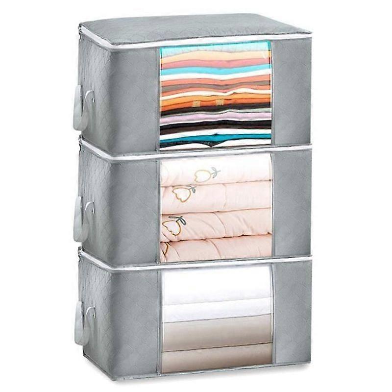 Storage Bag - Non-Woven - Set of 3 - 60x40x35cm - Reinforced Handle - Large Capacity