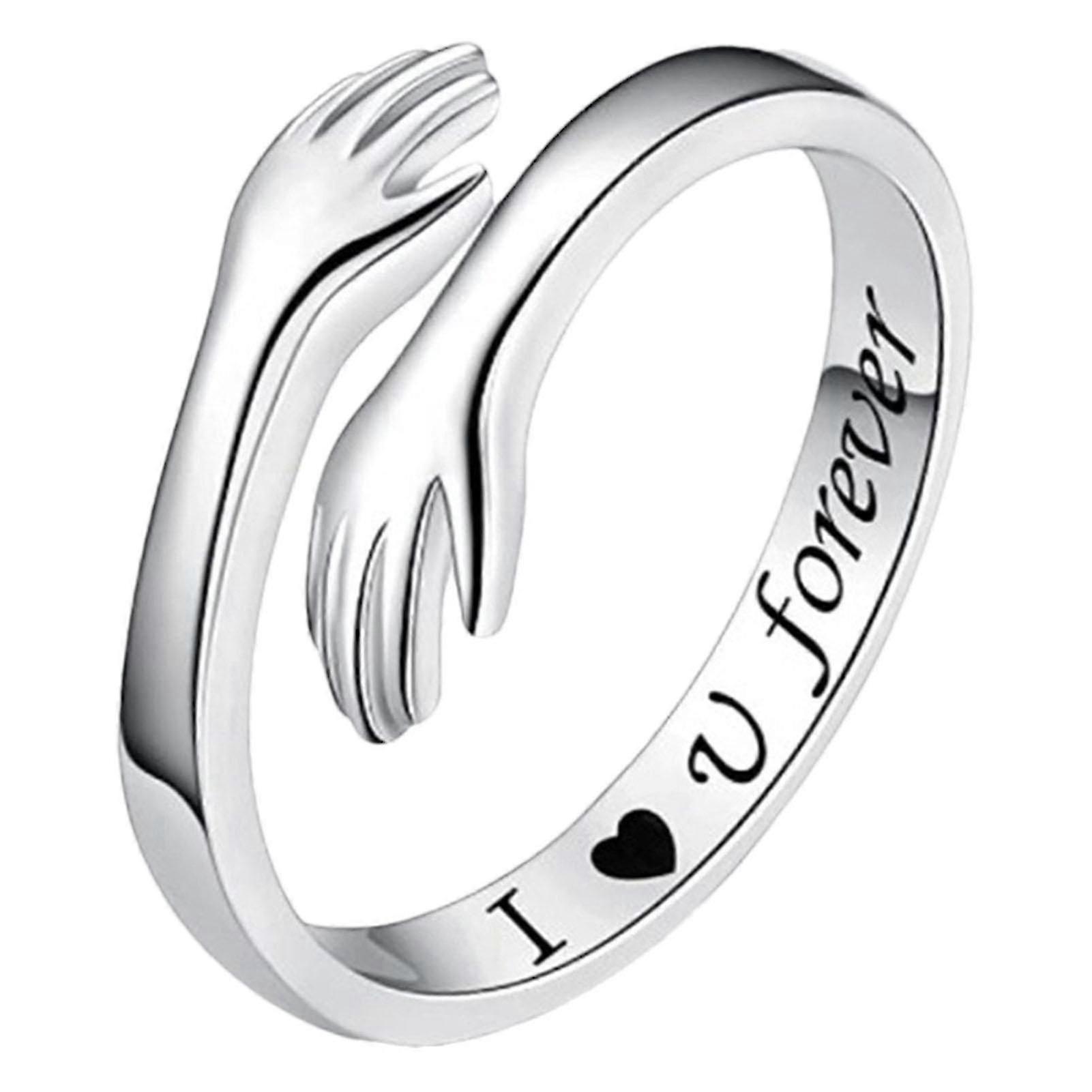 Hands Hug Open Ring Hypo-allergenic Rust Proof Rings Hypo-allergenic Rust Proof Rings