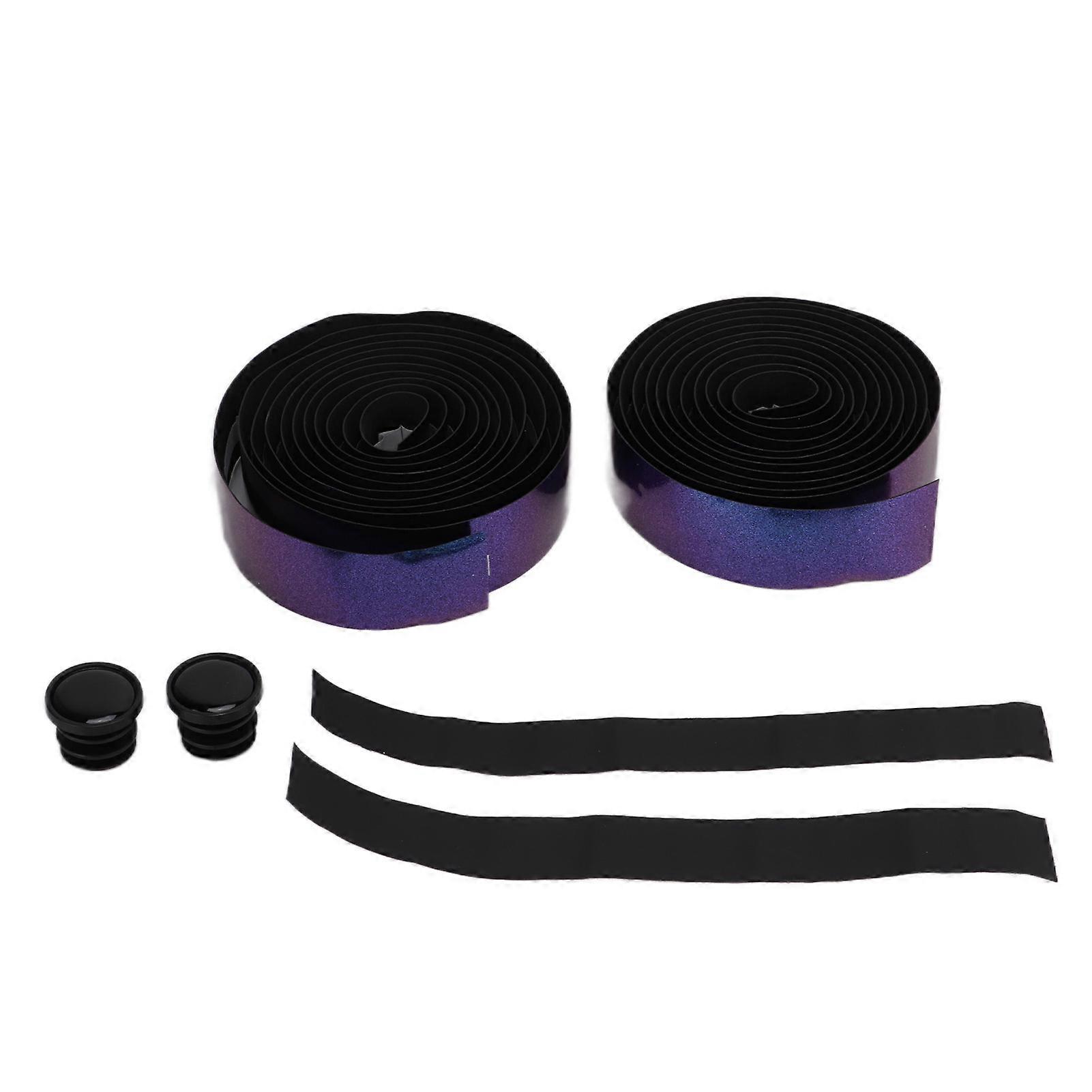 ENLEE Bike Handlebar Tape Shock Absorbing and Non Slip Gradient Color Cycling Bar Wrap 2 RollsAurora Gradually Blue