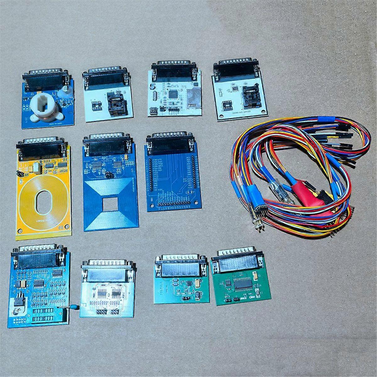 Autoreparaturwerkzeug Komplettes Set Iprog+ Plus 12 Adapter V85 Iprog 777 Autoschlüssel-Programmierwerkzeug Unterstützt IMMO+KM bis 2020