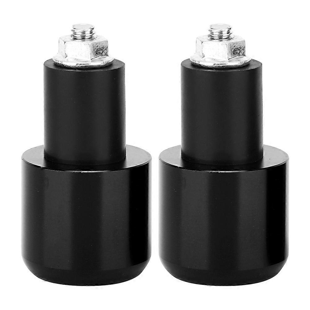 2Pcs Motorcycle Modification Accessory Handle Bar End Plug for 22mm Diameter Handlebar (Black)