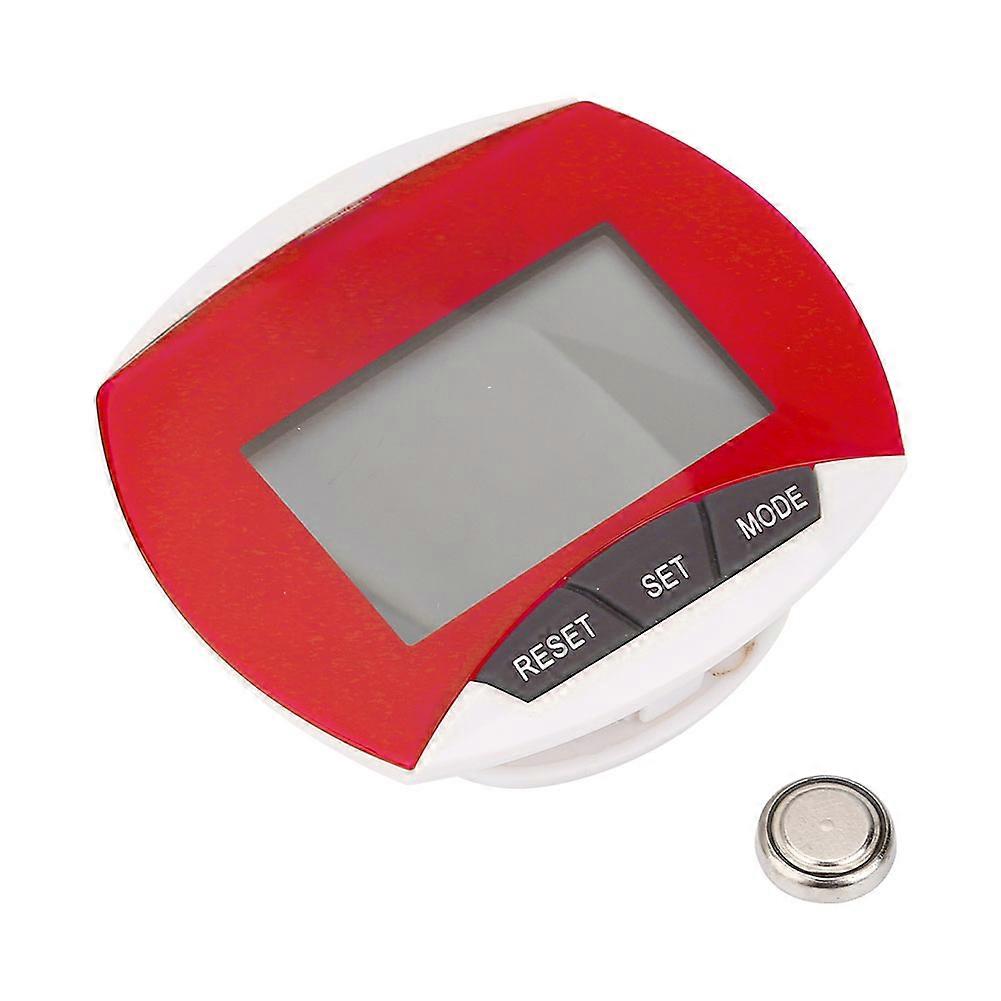 Outdoor Pedometer Running Steps Walking Distance Calorie Counter Passometer (Red)