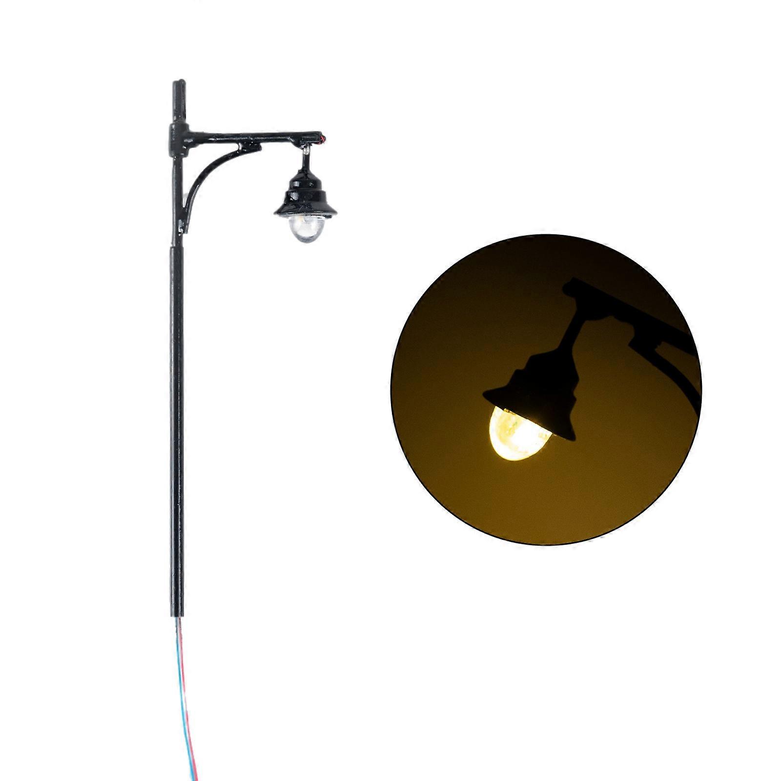 Layout Lamppost Model Lamp Railway Train Laight Table War Game Model Lamp Lights Miniature  Black