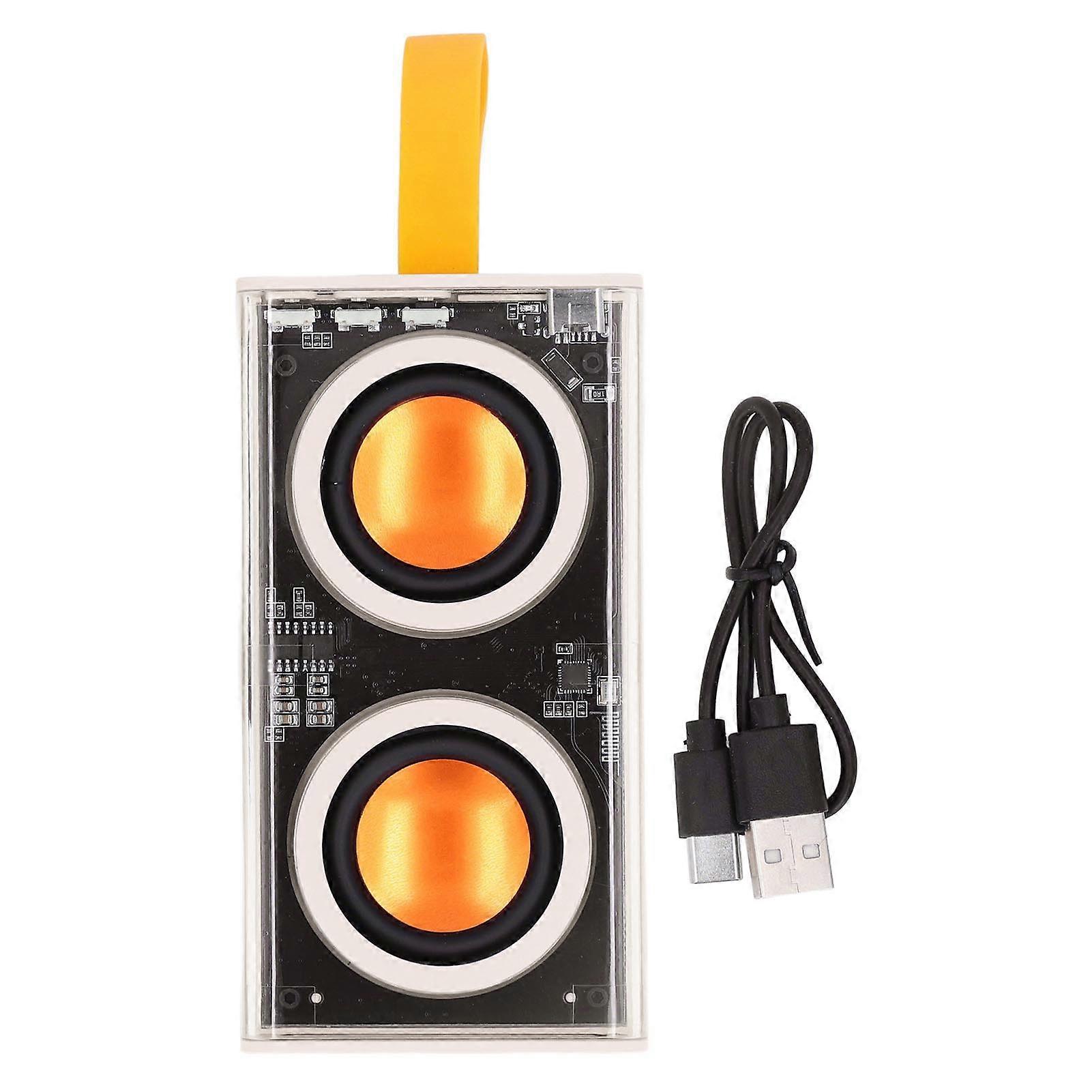 Portable Bluetooth 5.0 Speaker with LED Lights, Stereo Sound, and 100ft Range