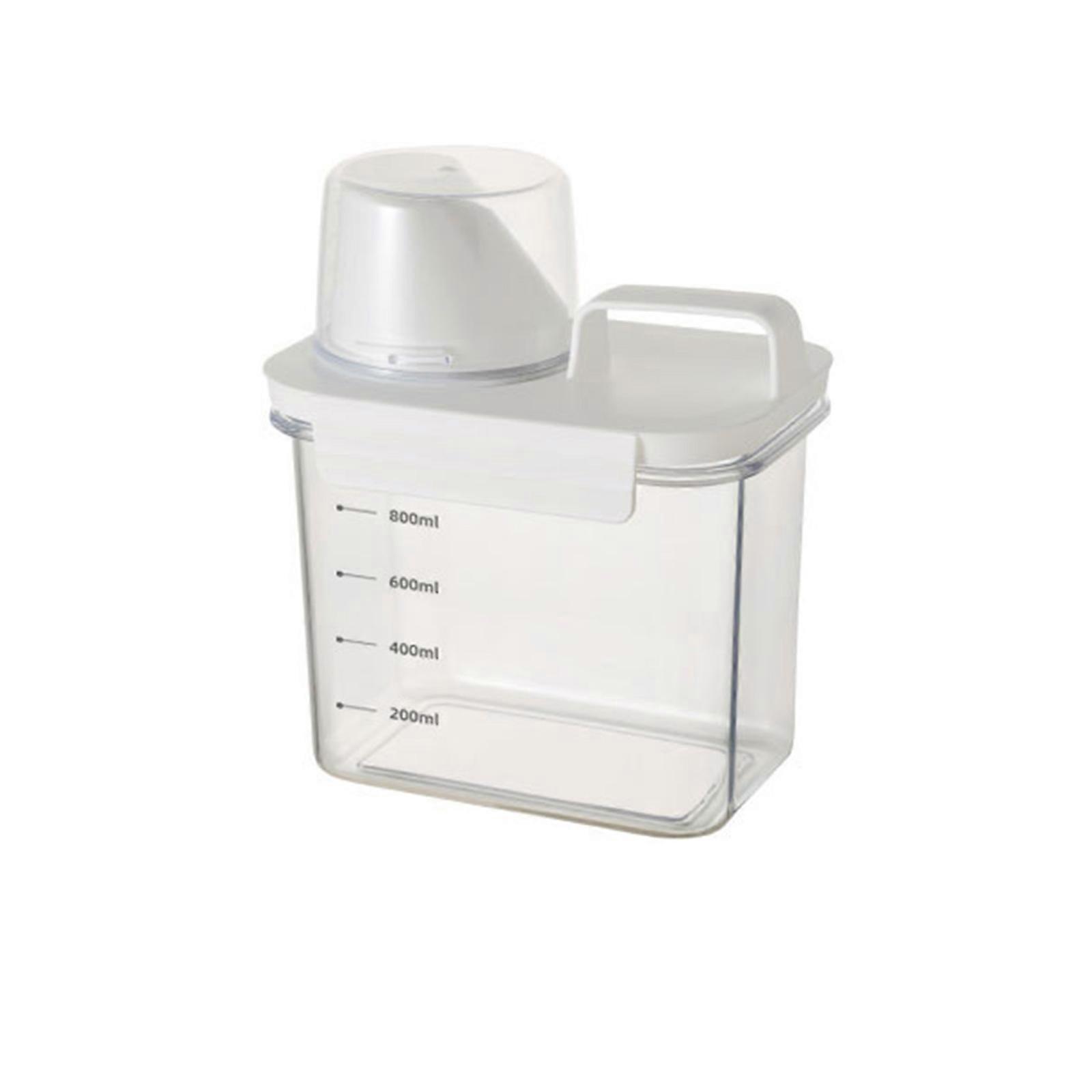 Practical Laundry Detergent Dispenser Stackable Measuring Cup Storage Jar Plastic Storage Tanks for Various Ingredients