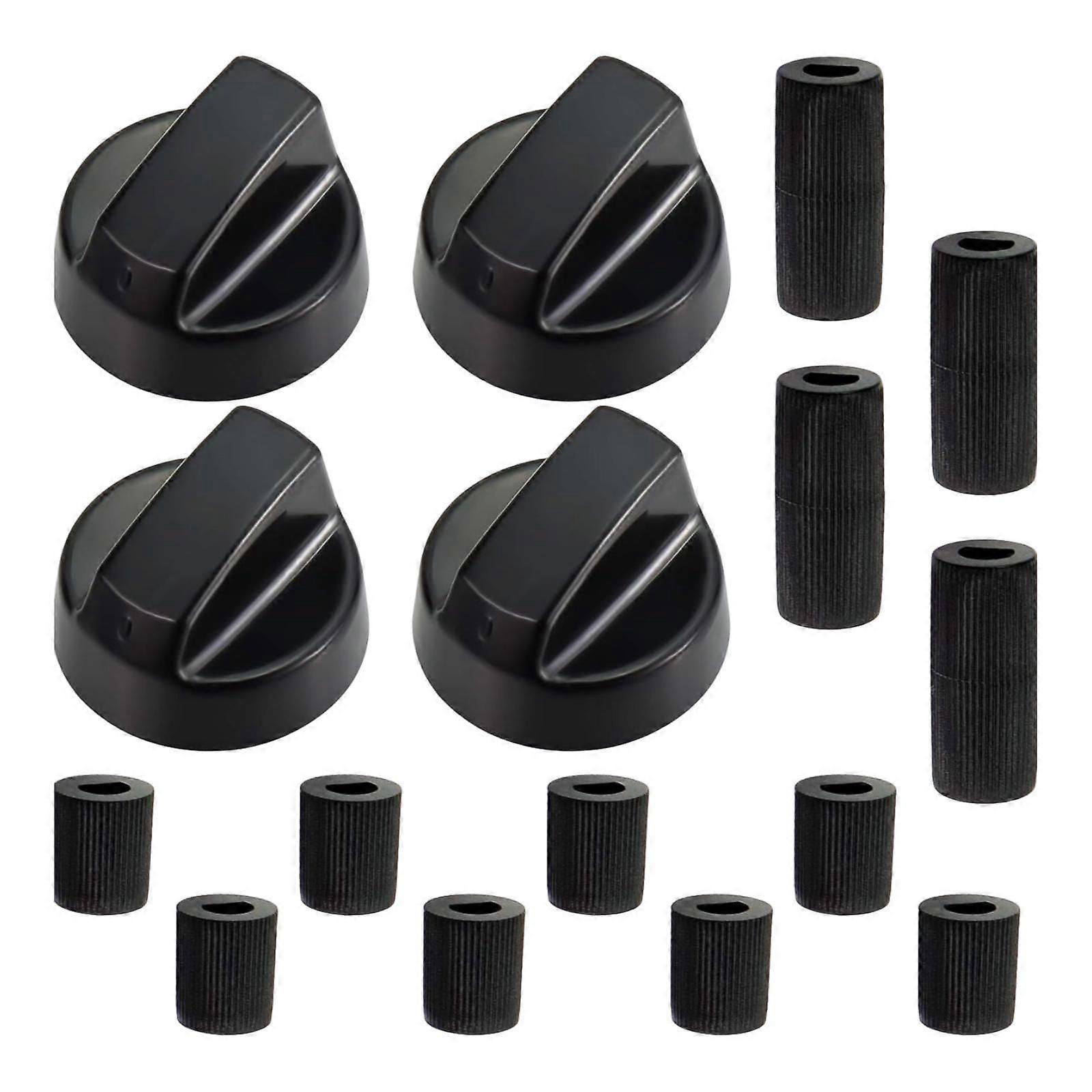 4x Gasherd Knöpfe Gasknöpfe Teile Sortiment Teile für Home Restaurant Gerät Schwarz