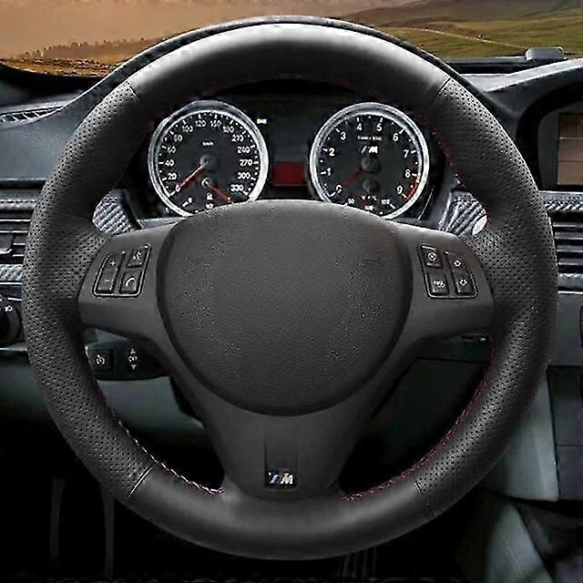 Customized Car Steering Wheel Cover Black Suede Steering Wheel Braid For BMW M Sport M3 E90 E91 E92 E93 E87 E81 E82 E88 X1 E84