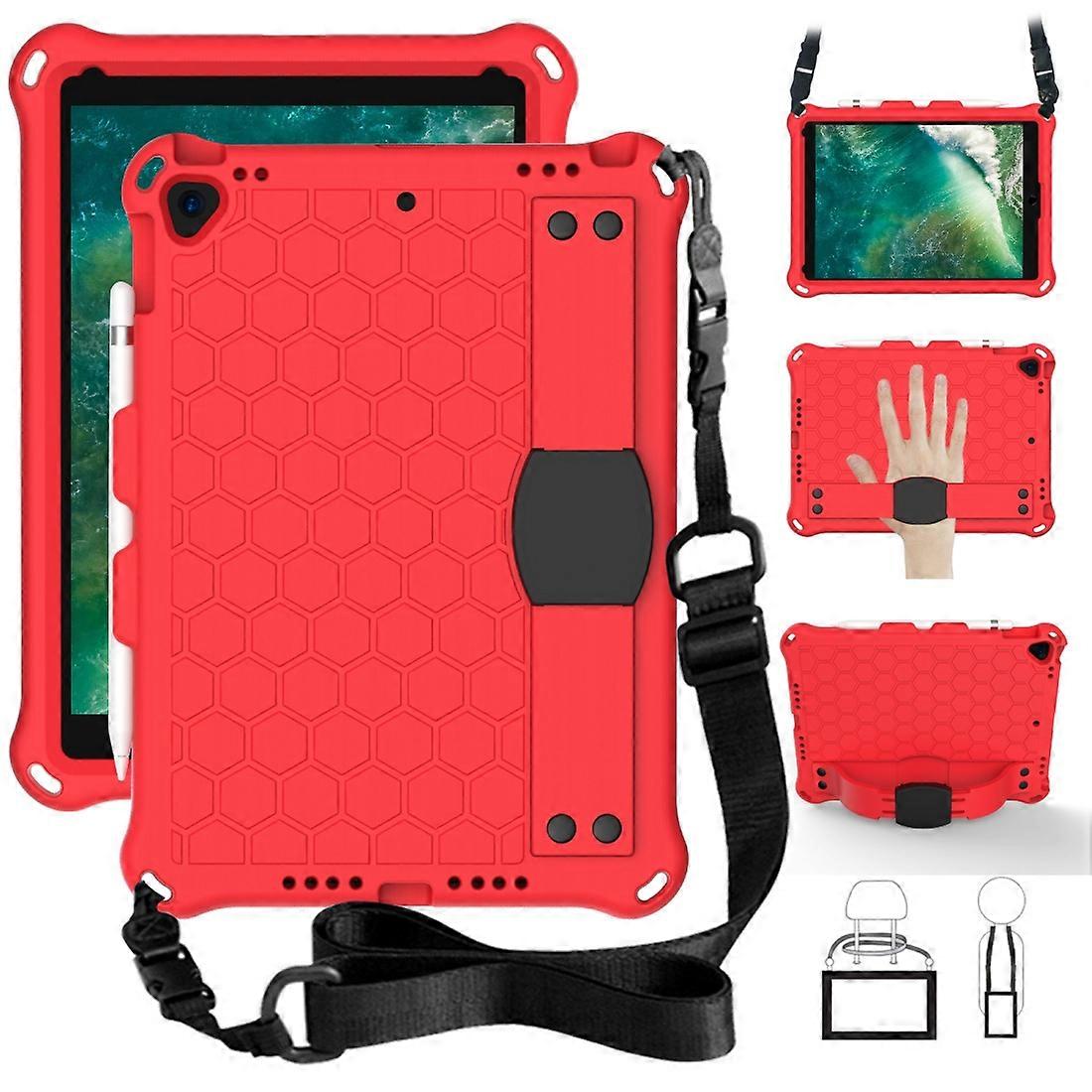 Honeycomb Design EVA + PC Four Corner Anti Falling Flat Protective Shell With Straps For    iPad Pro 10.5
