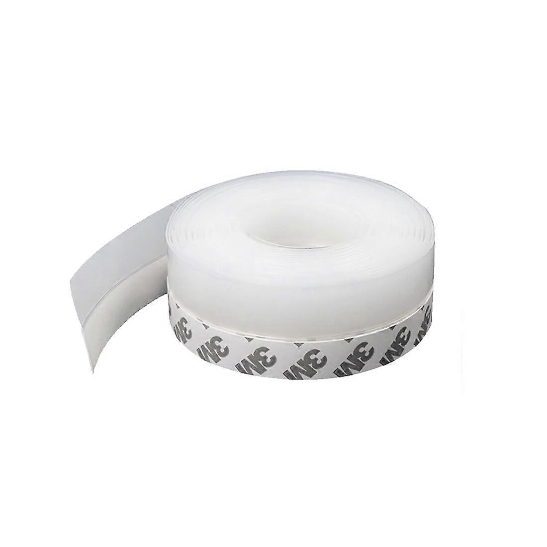 Sealing Strip Door Seal Self-Adhesive 5m Transparent Silicone Draft Excluder for Soundproofing and Dust Protection