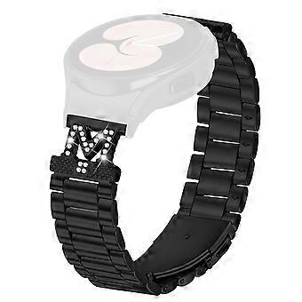Pasek do zegarka z szybkozłączem kompatybilny z Samsung Galaxy Watch 5 / Watch 5 Pro / Watch4, 3-koralikowy pasek ze stali nierdzewnej