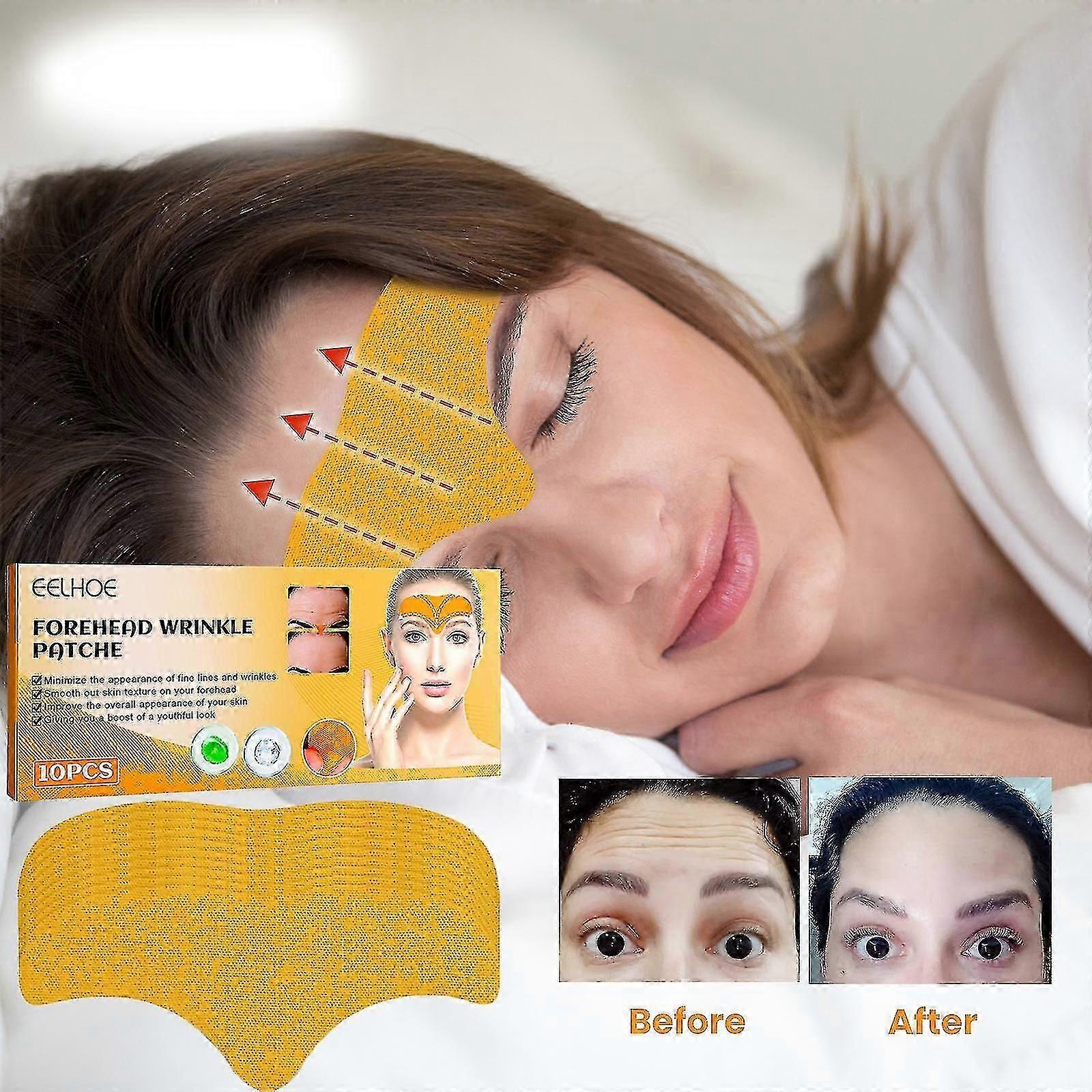 10pcsアンチリンクル額ライン除去ジェルパッチ