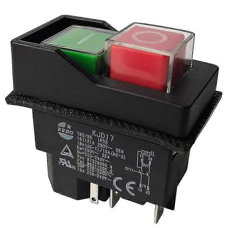 Ηλεκτρομαγνητικοί διακόπτες Pushbutton διακοπτών για εργαλεία κήπου Kjd17 220v 5 καρφίτσα-ακροδέκτες -X