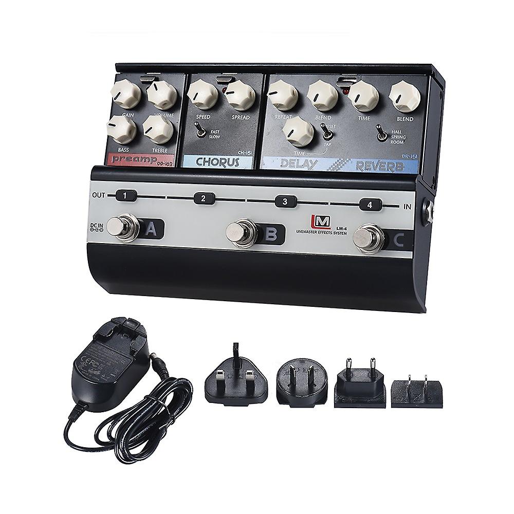 Bærbar guitar effekt pedalboard