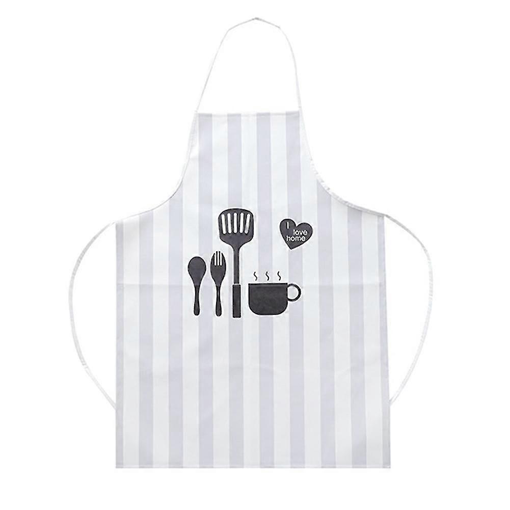 Apron Nordic Style PU Cartoon Pattern Bakery Kitchen Home Apron