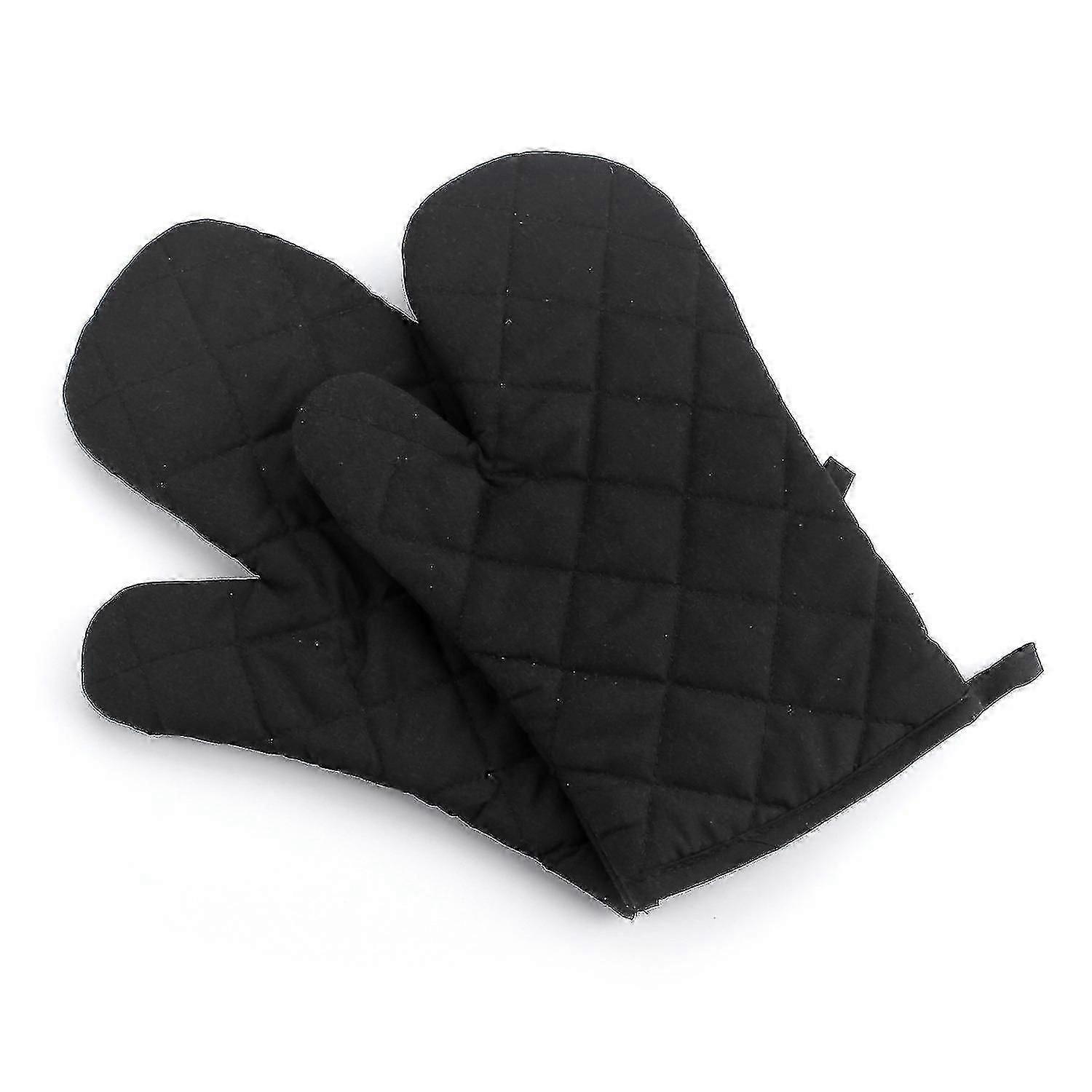 2pcs Thick Heat-resistant Oven Mitt Vacuum Cup Baking Gloves Cotton