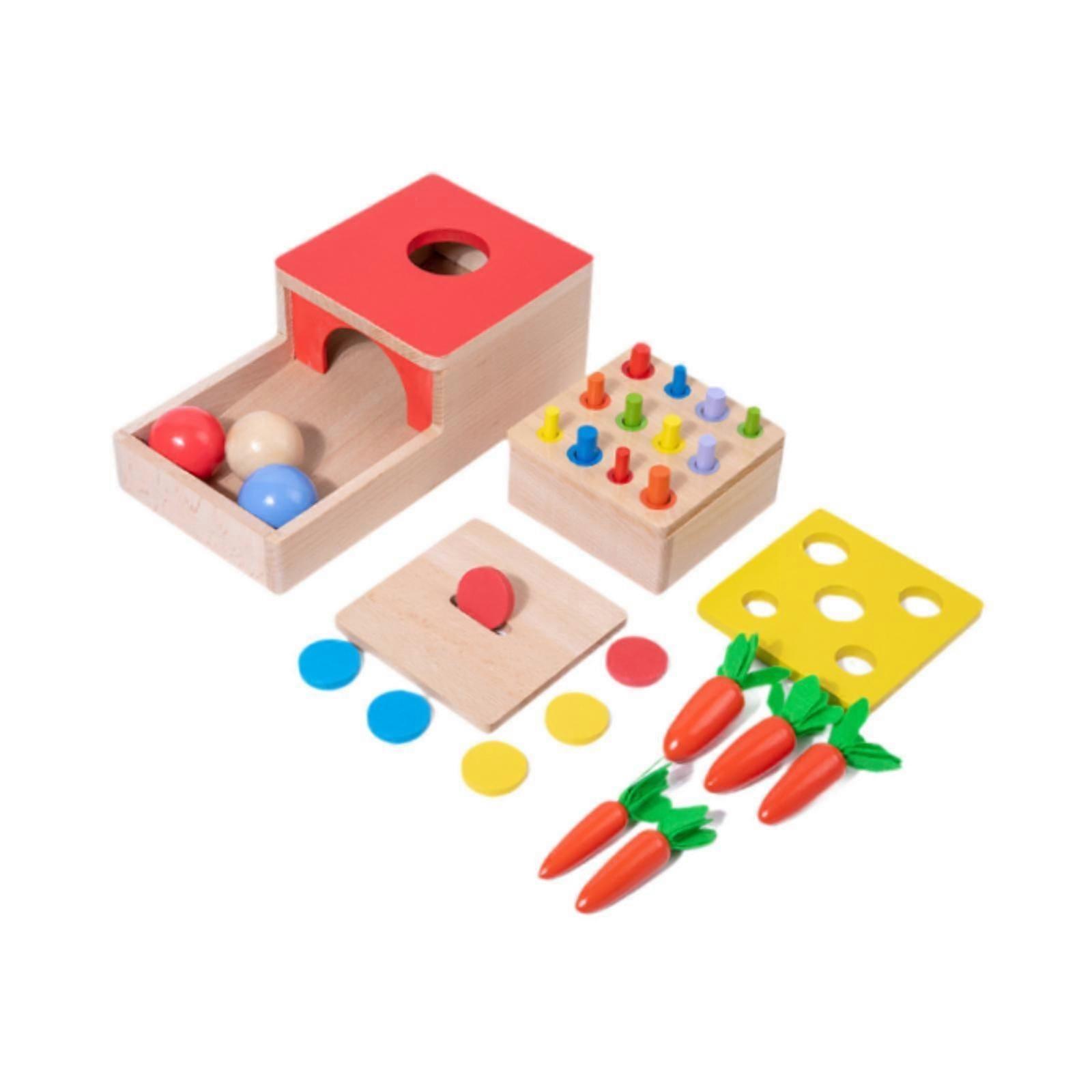 Object Permanence Box Learning Pulling Carrots Games for Girls Boys Toddlers