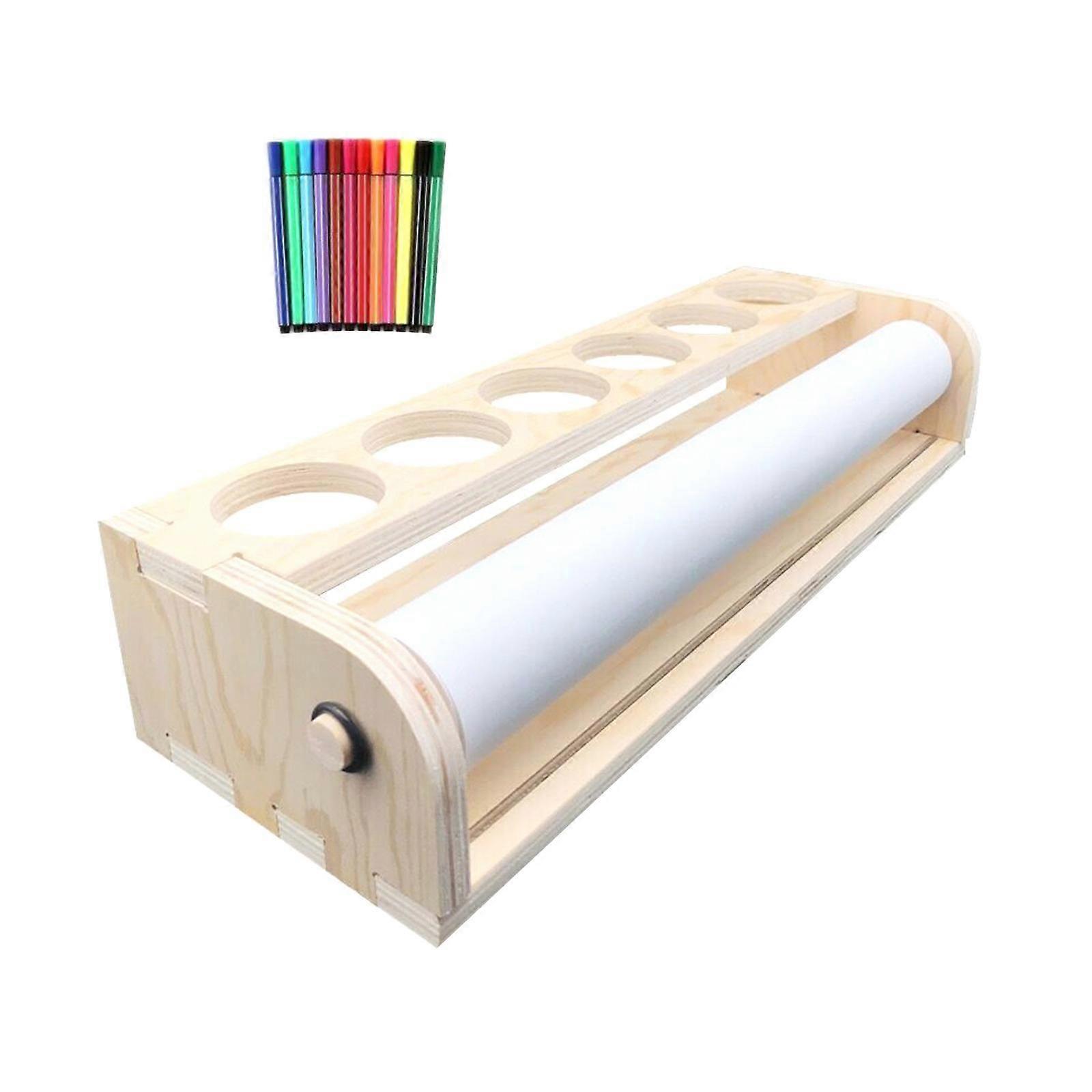 Tabletop Paper Roll Dispenser with Craft Paper Roll for DIY Art Painting