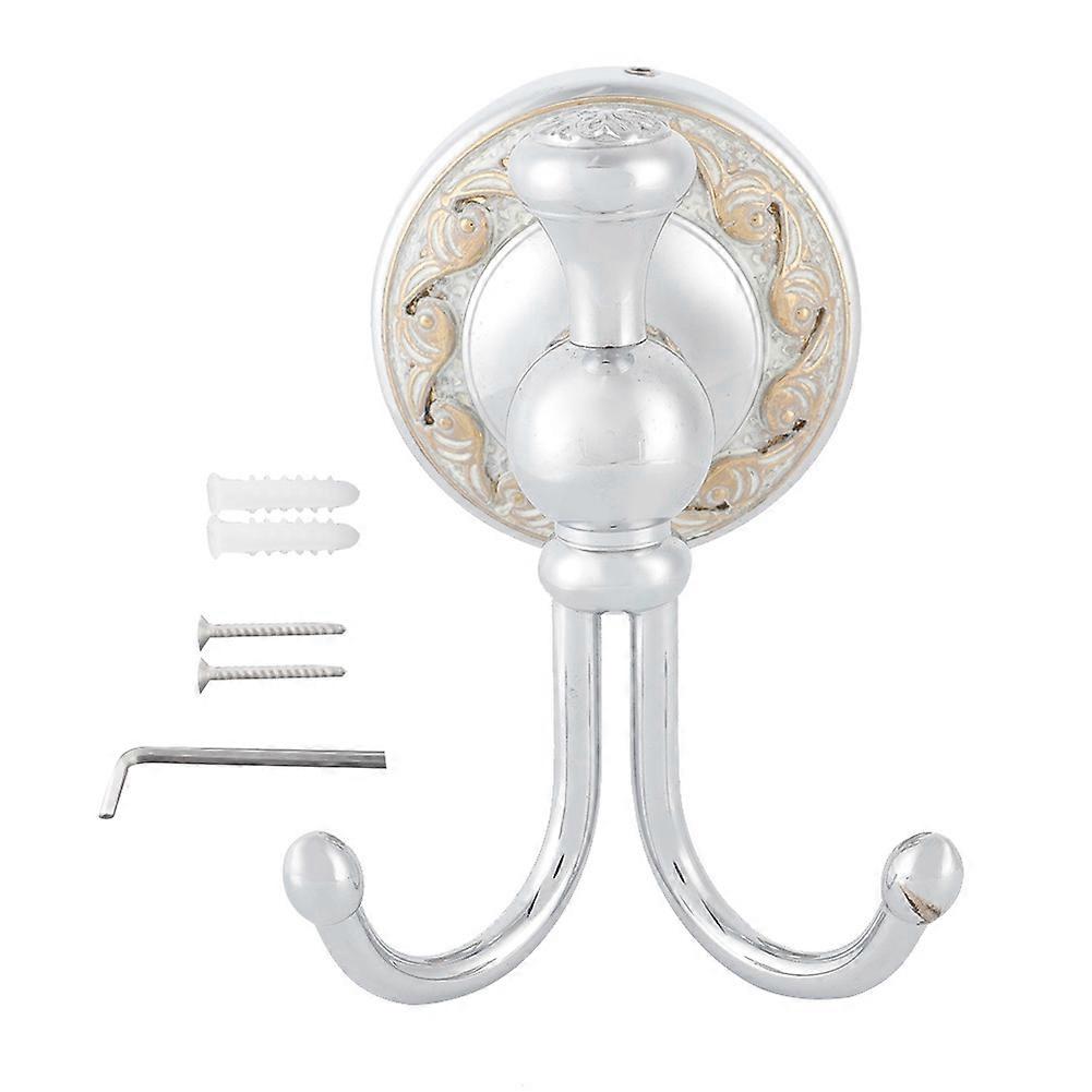 Copper Curving Double Hook Hanger for Kitchen and Bathroom - Durable Wall-Mounted Clothes Hooks, Rust-Resistant Design
