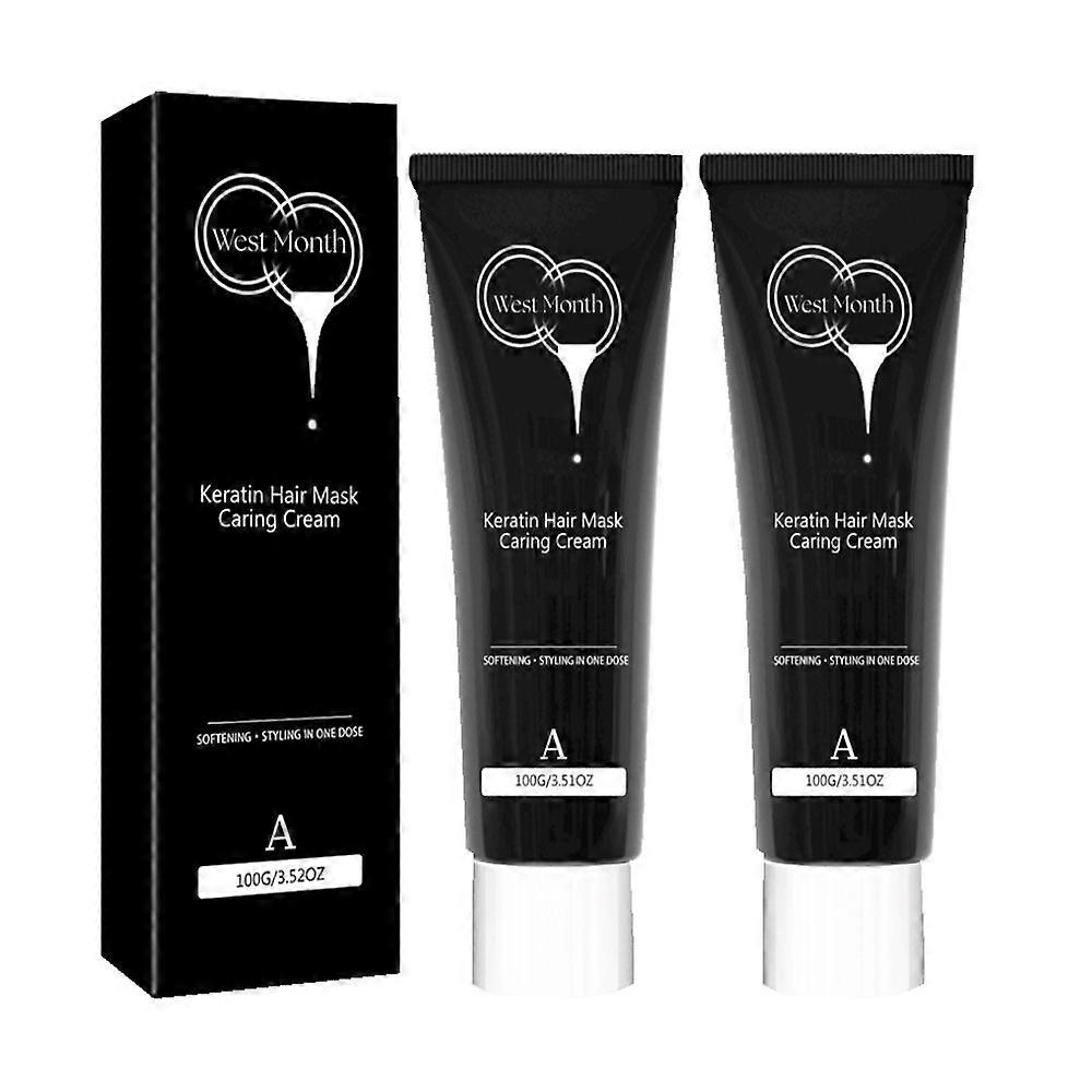 2x 100g Kolagenowa maska do włosów Kuracja do maltretowanego suchego puszenia się Kontrola włosów Magic Keratin Wygładzający produkt do pielęgnacji włosów kręconych