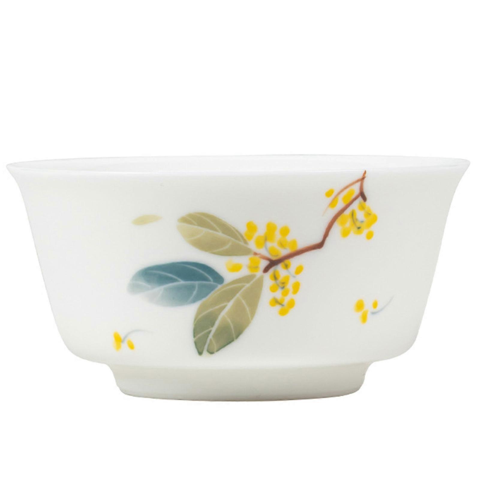 Chinese Ceramic Teacup Floral Pattern Coffee Cup for Tea Lovers