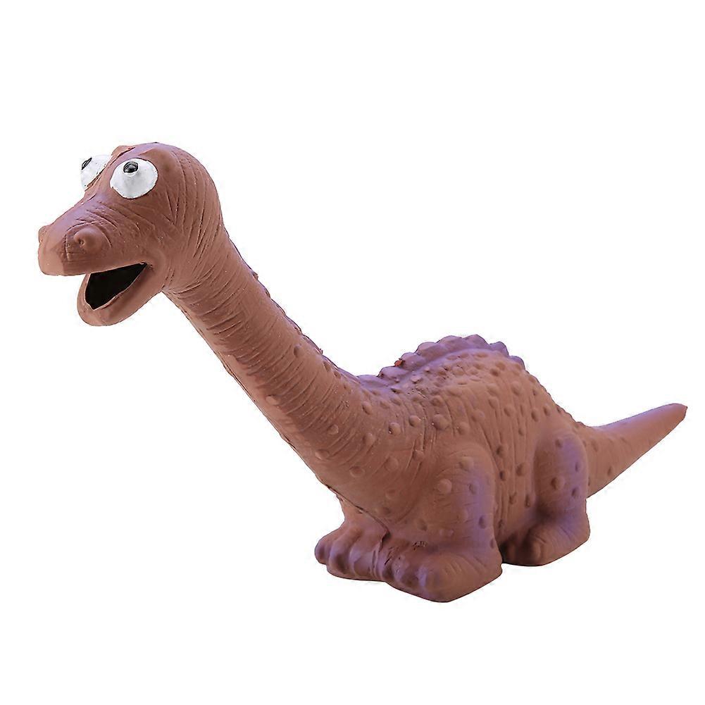 Pet Chew Toy Dinosaur Shape for Dogs – Teeth Cleaning Biting Toy with Squeaker, Latex Material, 10-Inch Size