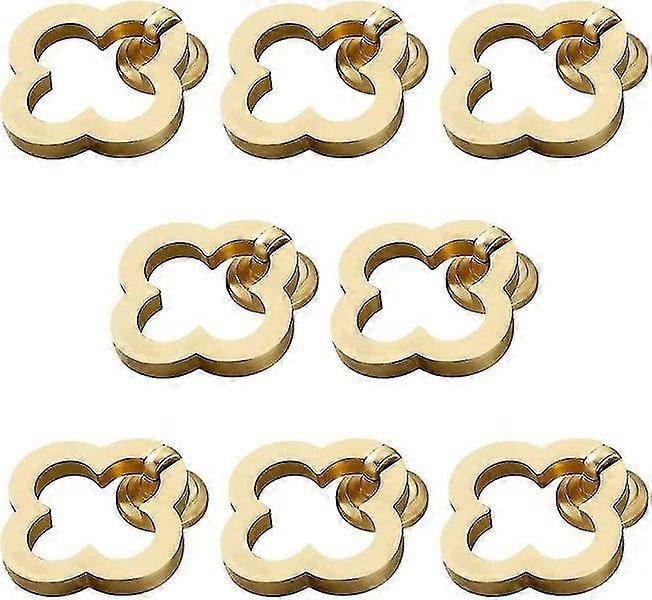 Bronze Alloy Pull Handles Four Leaf Clover Design 60mm Oval Ring 50mm Clover Dimensions for Furniture