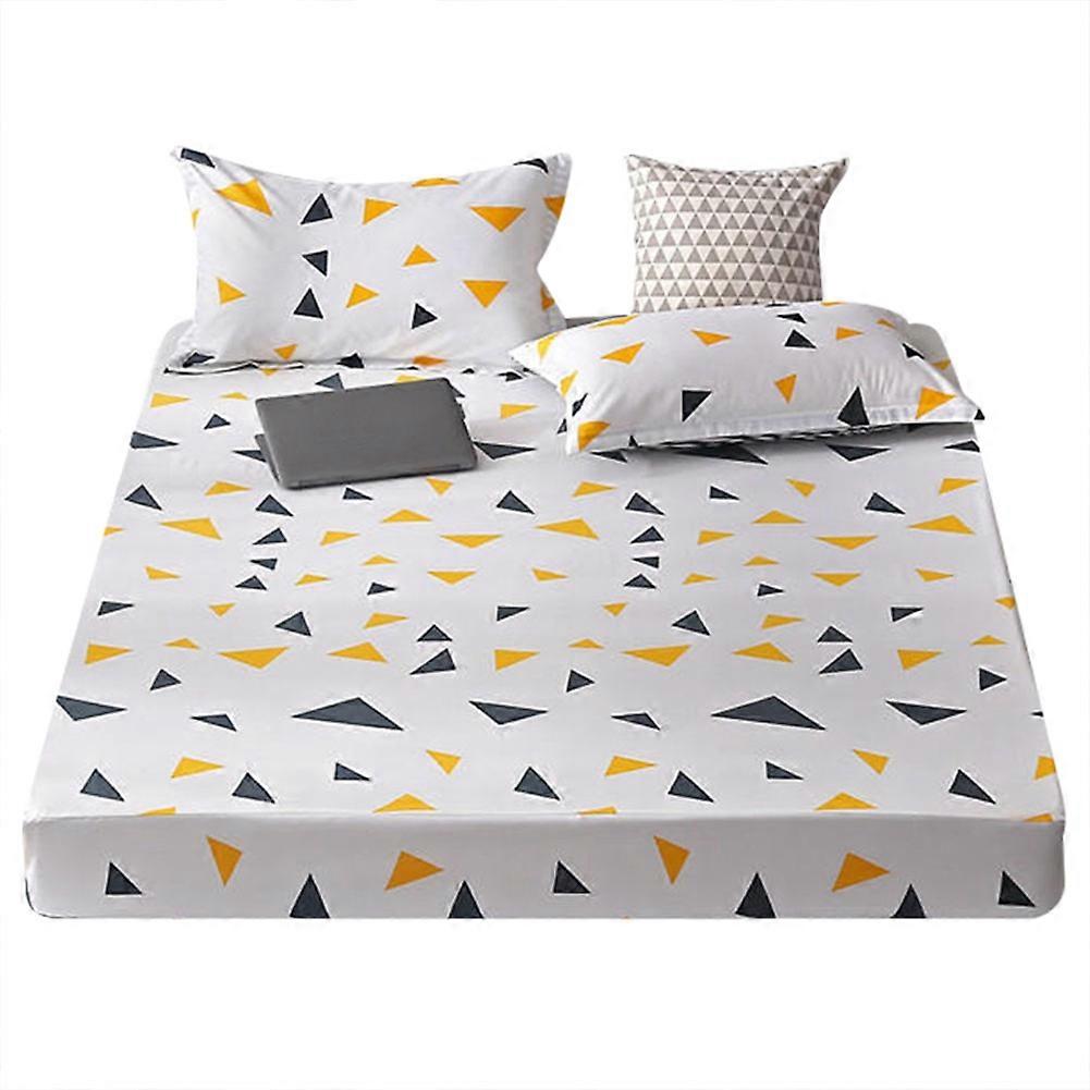 Comfortable Breathable Polyester Bedding Set Pillowcase Fitted Sheet